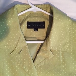 Women's Gallery Long Rain Coat w/Polka Dots- New